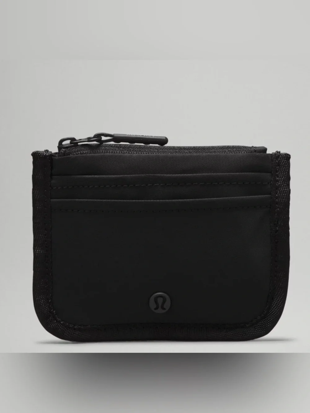 NWT Lululemon Black True Identity Card Case Top Zipper Credit Card Holder